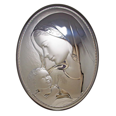 Ovale Madonna Bambino in...