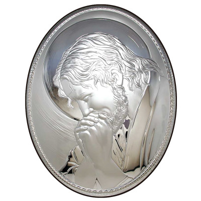 Ovale Cristo in Argento con...