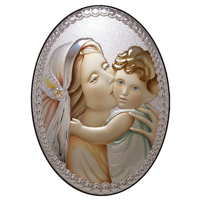 Ovale Madonna con Bambino...