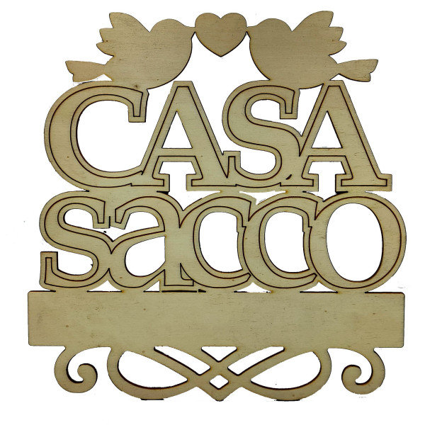 Targhetta Fuori Porta in Legno Con Scritta Personalizzata Misura 25x25 cm